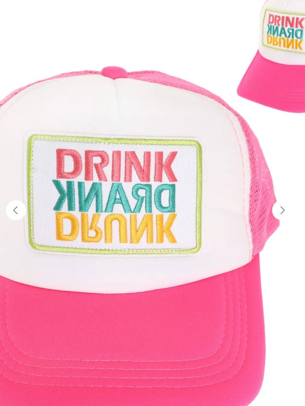 Drink Drank Drunk Hat - Pink